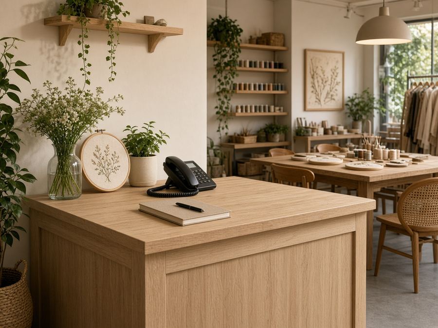 Contact desk at Studio Hazeldock in Kuala Lumpur